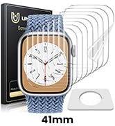 UniqueMe 8 Pack for Apple Watch Screen Protector 41mm, Apple Watch Series 9/8/7 Screen Protector ...