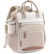 LOVEVOOK Laptop Backpack for Women Work Bag with Large Capacity Cup Side Pocket, 15.6 Inch Waterp...