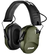 ZOHAN Electronic Shooting Ear Protection with 5X Sound Amplification & NRR 23dB for Huntng Gun Range