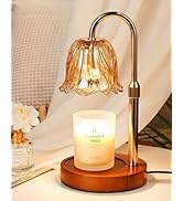 Funistree Candle Warmer Lamp, Gold Candle Lamp Warmer with Timer & Dimmer with 2 Bulbs, Birthday ...