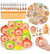 TICIAGA 12 Pack Capybara Squeeze Toys Gift Set for Kids, Included Random Slow Rising Squishy Toy ...
