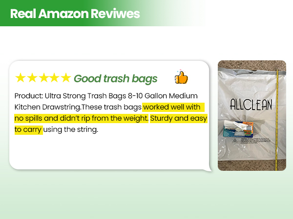 13+ gallon 15 gal trash bags tall kitchen white drawstring bags commercial trash bag