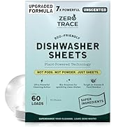 Zero Trace Dishwasher Detergent Eco-Friendly Sheets for Dish Washing - Plant Powered Technology- ...
