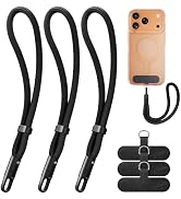 SHANSHUI Hand Wrist Strap Lanyard, 3 Pack Adjustable Cell Phone Lanyard Strap, Hand Wrist Strap L...