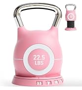 LIFERUN Adjustable Kettlebell Weight Set, 7 Weights, 22.5 lb or 44 lb, Quick-Change Handle for Ho...