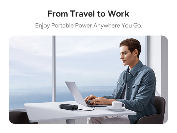 Portable Charger with Retractable USB C Cable