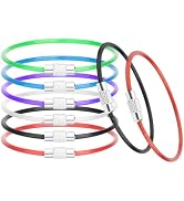 BGYTWEYTD 30 Pack Wire Keychain Cable, 6 Inch Large Stainless Steel Key Ring, Heavy Duty Luggage ...