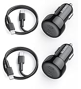 for iPhone Fast Car Charger, COKOEYE PD 40W Dual Ports 2 Pack USB C Car Phone Charger Compatible ...