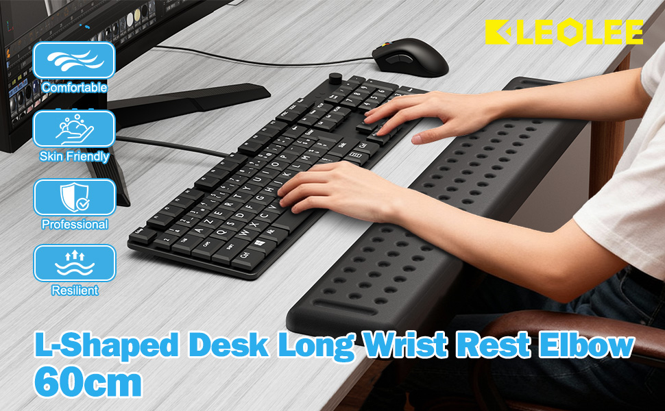 L-Shaped Desk Elbow Pads for Desk