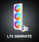SAMA L70 360mm ARGB CPU Liquid Cooler,CPU PC AIO Water Cooler,Chamfered Infinity Mirror,High-Perf...