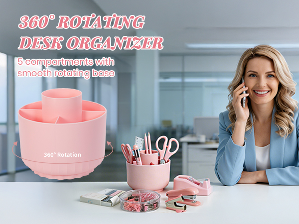 Pink Desk Accessories