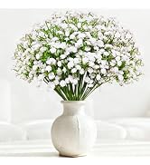20 Pcs Real Touch Babys Breath Artificial Flowers, White Fake Flowers Baby Breath Flowers Artific...