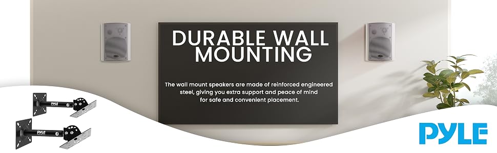 speaker; wall; ceiling; mount; stand; bracket; adjustable; swivel; telescopic; arm; pyle; PSTNDC31
