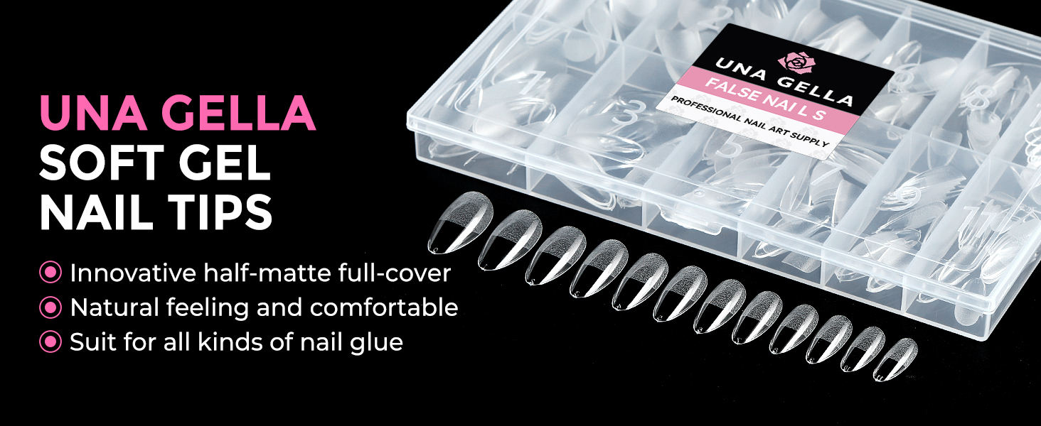 UNA GELLA soft gel nail tips