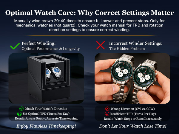 Optimal Watch Care: Why Correct Settings Matter