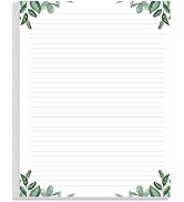 Stationery Lined Paper, Letter Size Unpunched Ruled Filler Paper, 100Sheets/200Pages Loose-Leaf L...