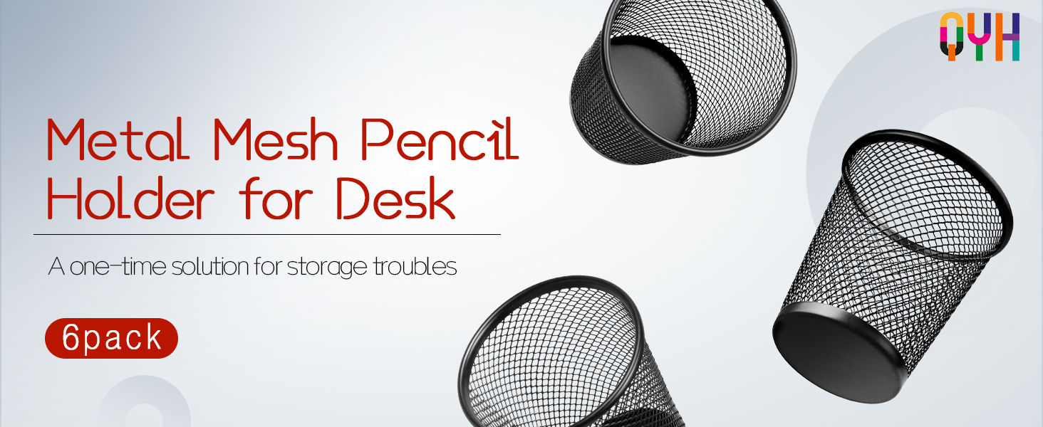 Metal Mesh Pencil Holder for Desk