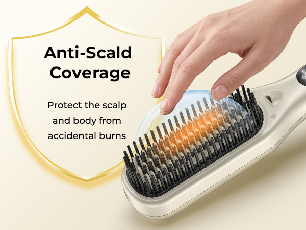 Steam Hair Straightener Brush for Women