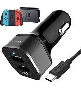 Car Charger for Switch - YCCTEAM 5V/4.8A High Speed Play and Charge Two-Port USB Adapter with 6.6...