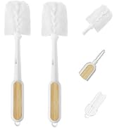 Bottle Cleaning Brush with Nipple and Straw Cleaner Brushes Set, 3-in-1 Multifunctional Cup Clean...