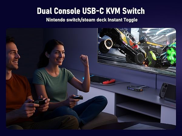 Dual Console USB-C KVM Switch