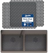 Kitchen Sink Mat for Stainless Steel Ceramic Sinks 2 Pcs 15.7 x 11.8 inch, PVC Sink Protectors Ma...