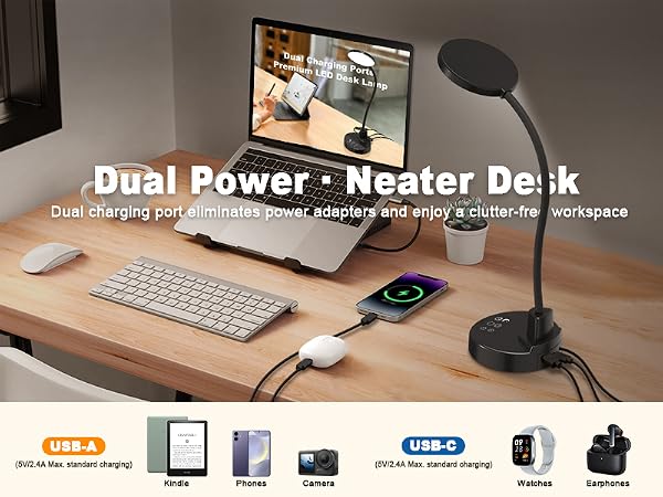 flexable light lamp with usb charging port