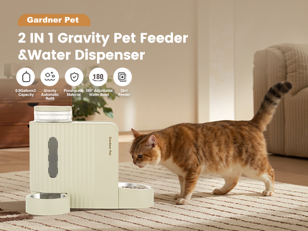 cat feeder and water dispenser
