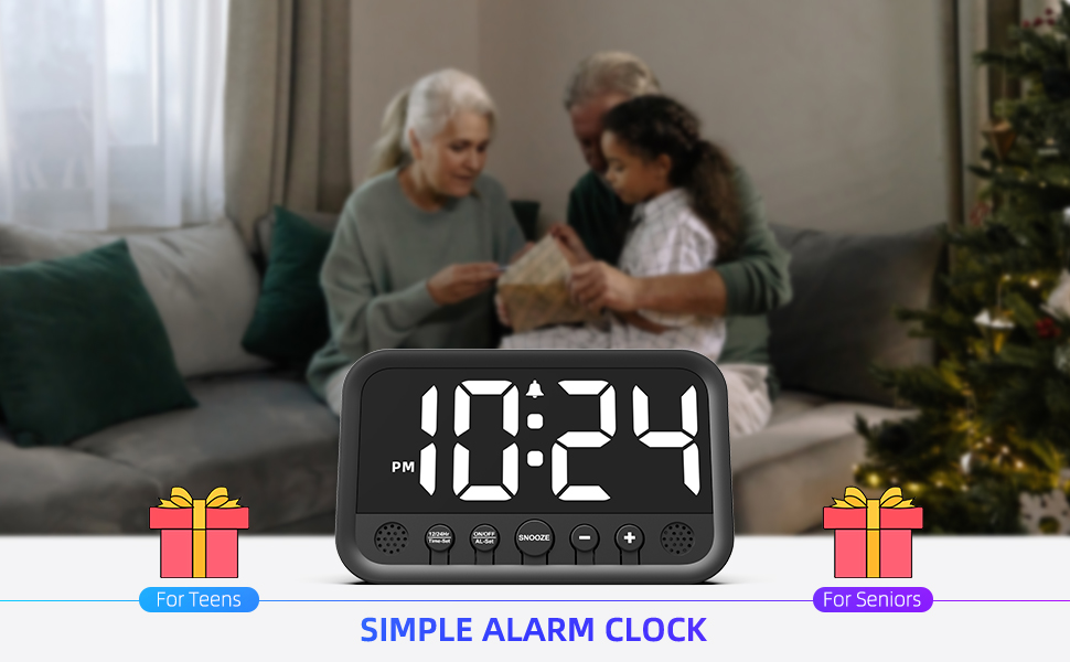 Simple Alarm Clock with All Buttons on the Front
