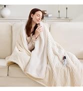 FVERWAG Heating Blanket Full Size, Fast Heating, Digital Display, White | ETL Certified Electric ...