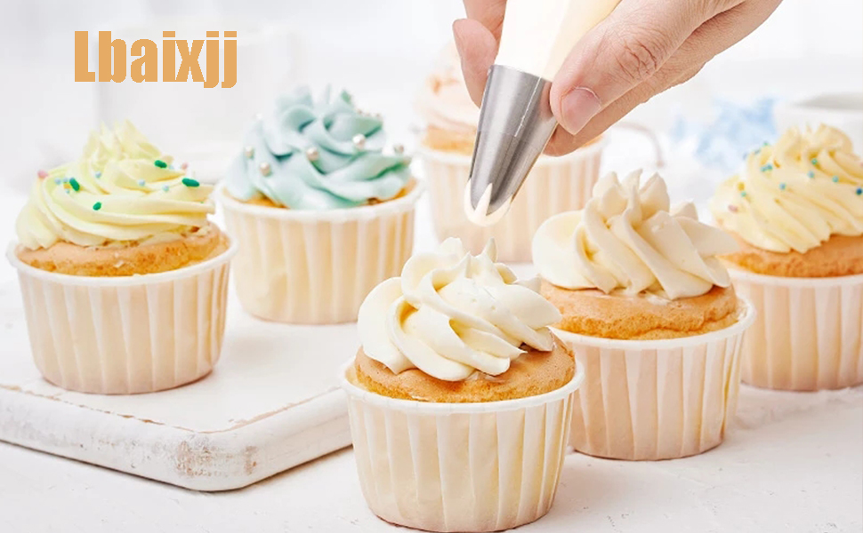 1M 2D 2F Large Icing Tips for Cupcakes