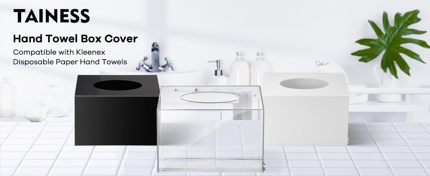 Acrylic Hand Towel Box Cover Holder