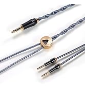 DD ddHiFi BC150B Double Shielded Silver Headphone Upgrade Cable, 3.5 mm with Extended Tip Connect...