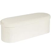 B FSOBEIIALEO Ottoman with Storage for Living Room, Sherpa Folding Storage Ottoman Foot Rest, 43....