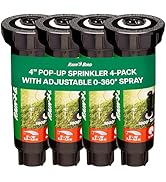 Rain Bird 1804VAN 1800 Series Professional 4 Inch Pop Up Sprinkler Head, 4 Pack - Lawn Sprinkler ...