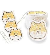 Vilphel Smile Dog Compressed Cellulose Kitchen Sponges 3 Counts Reusable Kitchen Sponges Pack Nat...