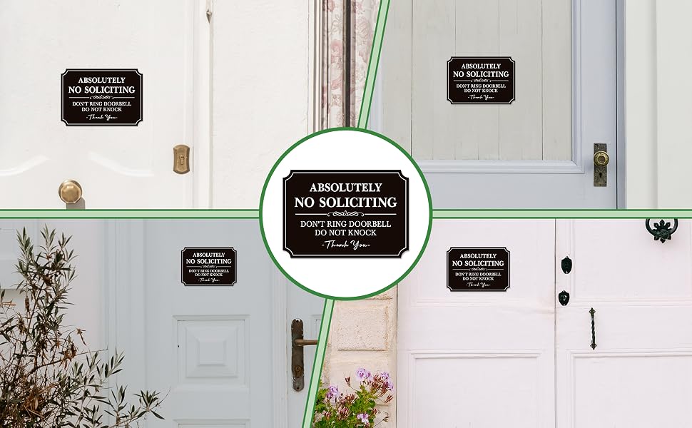 no soliciting sticker for door