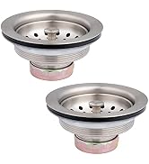 Artiwell 2-Pack Kitchen Sink Basket Strainer and Stopper, 3-1/2” Kitchen Drain Assembly with Stra...