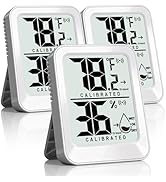 3 Pack Room Thermometer Indoor Hygrometer Digital Mini Humidity Meter Gauge with Temperature and ...