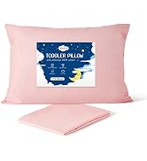 Babebay Toddler Pillow,13X18 Soft Kid Pillow for Sleeping, Machine Washable Toddler Pillow with C...