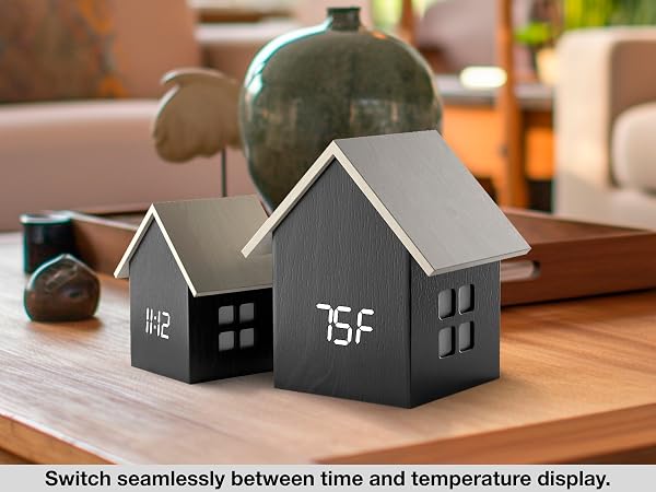 temperature clock thermometer digtal clock for living room office clock cute clock plug in clock