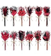 LawnIdyll 12/24 PCS Charming Dried Flowers Bouquet for Vase Various Dried Wildflowers with Stems ...