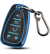 MILD EAST for Chevy Key Fob Cover with Keychain, Soft TPU Full Protection 5 Buttons Key Case for ...