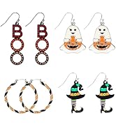 CAVETEE Halloween Earrings Set, Cute Halloween Earrings for Women Girls, Gothic Earrings for Wome...