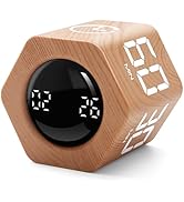 Exlliy Pomodoro Timer 1,5,10,30,60 Minutes Preset, Desk Productivity Cube with/Gravity Sensor/Mut...
