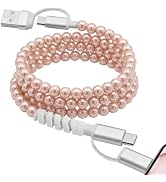 Atsidexa 4-in-1 Beaded Charging Cable, Metal Design, Nicely Packed, 60W Fast Charging, MFi Certif...