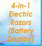 4-in-1 electric razor with battery display