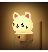 DORESshop Cat Night Lights Plug Into Wall, Cute Night Light for Kids, 8-Color RGB LED Night Light...
