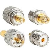 Anina 4pc SMA - UHF FR Coaxial Connector Kit SMA to PL259 SO239 UHF VHF Crimp Coax Adapter for CB...