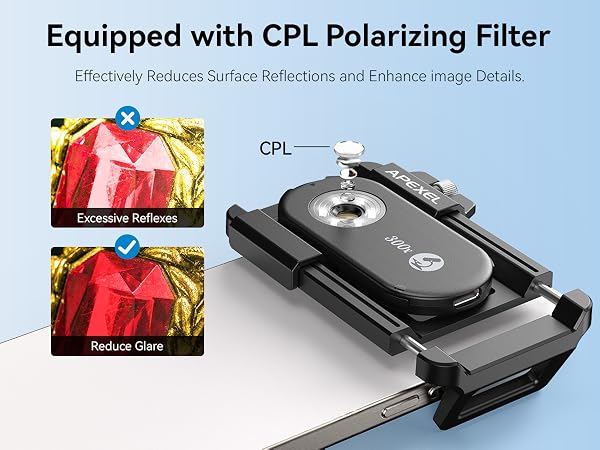 APEXEL 300X Phone Microscope Lens